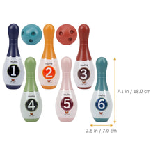 Colored Bowling Pin & Ball Game