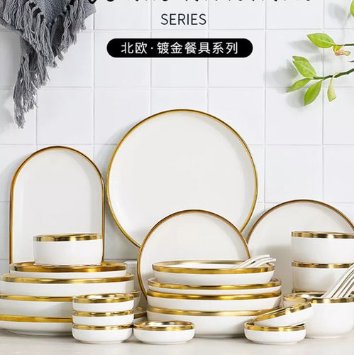 24Pces Ceramic Dish Set