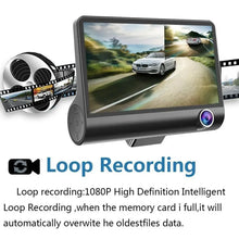 4" Black Box Car DVR Dashcam IPS HD Screen 1080P