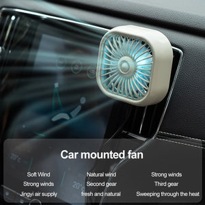 USB Charging Seven Blade Mini Fan  with LED Light