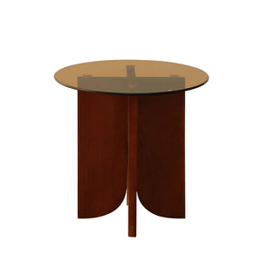 Minimalist Solid Wood & Tempered Glass Coffee Table