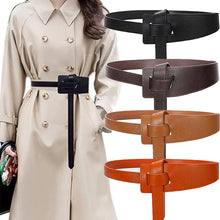 Designer Faux Leather Long Waistband Belt