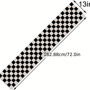Geometric Stripe Linen Table Runner