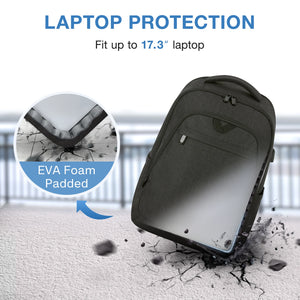 BAGSMART Anti-theft Large Waterproof Backpack with USB Charging Port