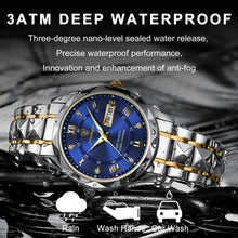 POEDAGAR Waterproof Luminous Stainless Steel Quartz Watch
