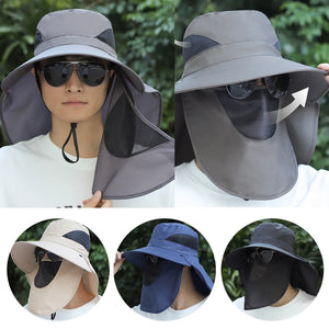 Sun Protection Bucket Hat with Neck Flaps