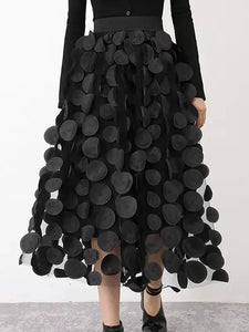 Designer Black Long Skirt