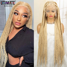 Synthetic Full Lace Blonde Braided Wig