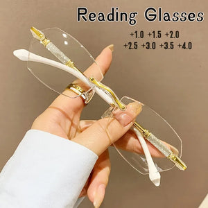 Retro Ultralight Cutting Frame Reading Glasses