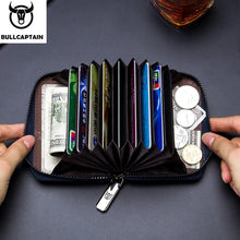 BULLCAPTAIN Genuine Leather RFID Blocking Wallet