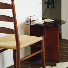 Minimalist Solid Wood & Tempered Glass Coffee Table