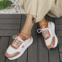 Wedge Heel Lace-Up Breathable Sports Shoes