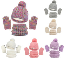 Knitted Hat Scarf and Gloves Set