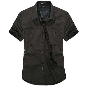 Cotton Casual Loose Short Sleeve Shirt