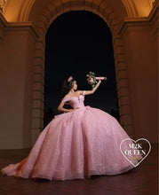 Sparkly Off Shoulder Quinceañera Gown