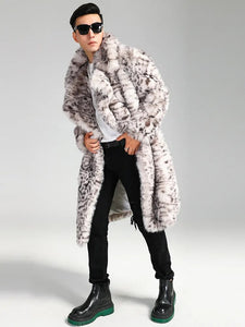 Oversized Colorful Thick Warm Fluffy Faux Fur Coat