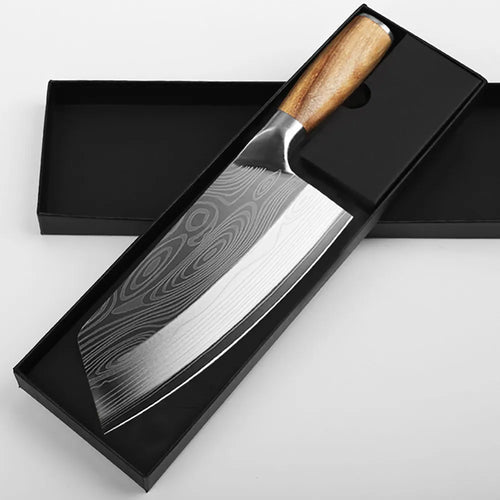 Stainless Steel Razor Sharp Wood Handle Knife