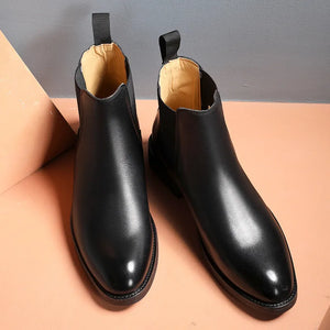Classic Retro Genuine Leather Chelsea Boots