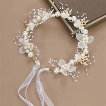 Bridal Pearl Floral Wreath Hair Headdress