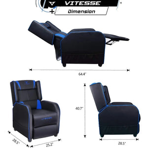 Recliner Racing Style Faux Leather Modern Ergonomic Chair