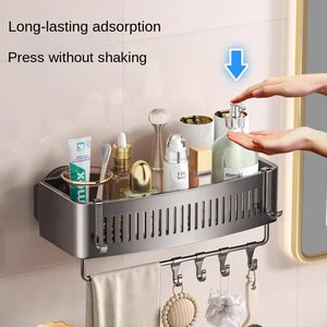 Vacuum Suction Cup Bathroom Shelf Wall Mounted No Drilling