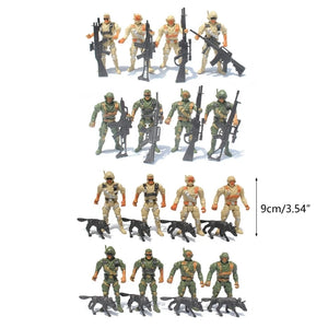 8 Piece Military Team with Weapons