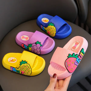 Cartoon Fruit Kids Slippers