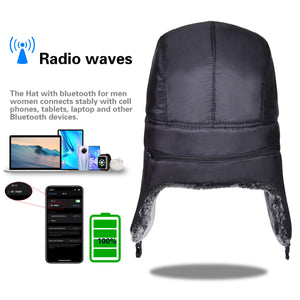 Winter Trapper Hat with Bluetooth Wirelesss Headphones