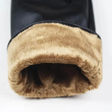 Sheepskin Warm Plush Velvet Short Thin Screen Leather Gloves