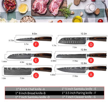 6PCS Stainless Steel Chef Knife Set