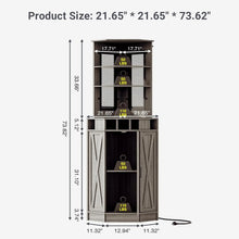 XCY Tall Corner Bar Cabinet