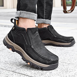 Genuine Leather Rubber Ankle Boots