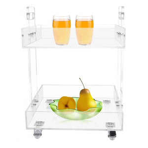 Easy Assembly Clear Acrylic Bar Cart