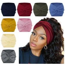 Solid Cross Wide Knotted Headband