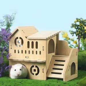 Solid Wood Hamster Nest Hiding House