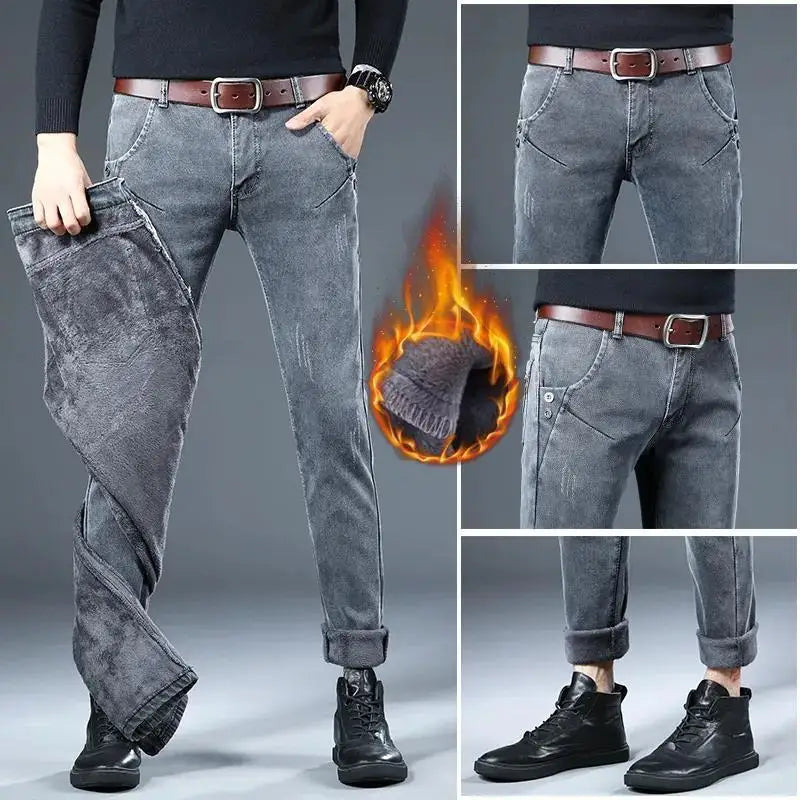 Brushed Fleece Thermal Slim Fit Jeans