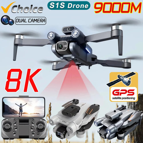 S1S 5G Wifi 4K Professional 8K HD Camera Brushless 360° Obstacle Avoidance Optical Quadcopter