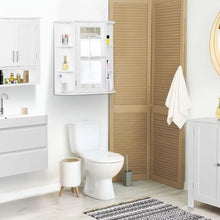 Wall Mount Medicine Cabinet with Inner Adjustable Shelves and Single Mirror Door