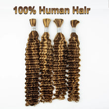 28" Deep Wave Bulk Human Hair for Braiding