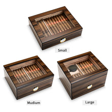 Spanish Cedar Wood Cigar Humidor with Hygrometer & Shelves