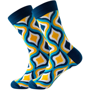 Happy Colorful Striped Combed Cotton Socks