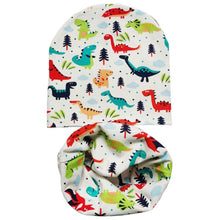 Cartoon Dinosaur Baby Head Scarf Hat Set