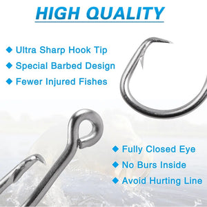 200Pcs Stainless Steel Circle Hook