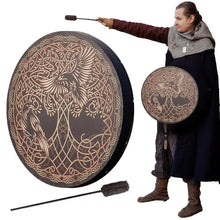 Shamanic Tree-of-Life And Bird Siberian Drum