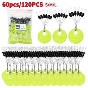 Group Set Rubber Silicon Rubber Oval Fishing Floats