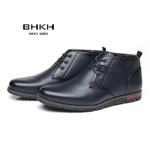 BHKH Faux Leather Casual Boots