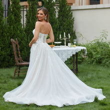 Elegant Sleeveless Sparkly Bridal Gown