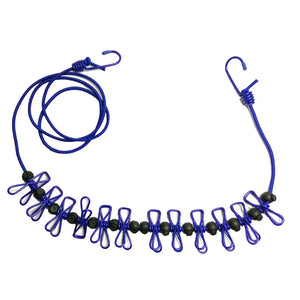 4M Non-slip Stretch Clothesline With 12 Clips