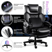 500lbs Capacity Office Chair with 3D Rolling Lumbar Massage