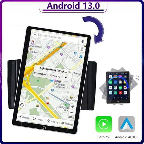 2 Din 4G CarPlay Rotatable Android AutoRadio With 10.1